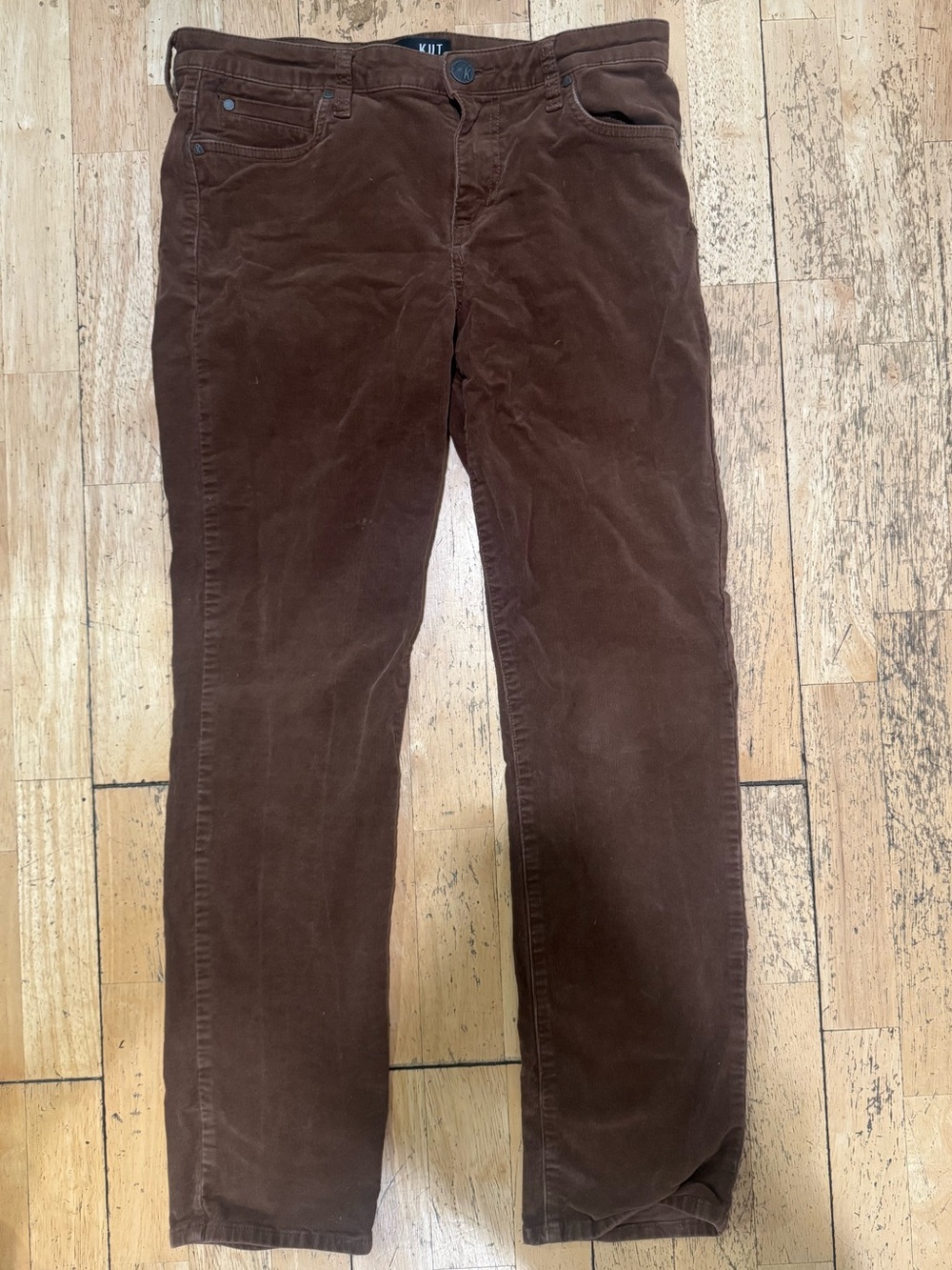 Kut From The Kloth Catherine Boyfriend Corduroy Pants Brown Cognac 8